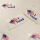 AUSTIN, TX - MARCH 01: I voted for stickers at the Millennium Youth Entertainment Complex on March 1, 2022, in Austin, Texas. Today Texans are headed to the polls to vote in the state’s first primary of the 2022 midterm election season.